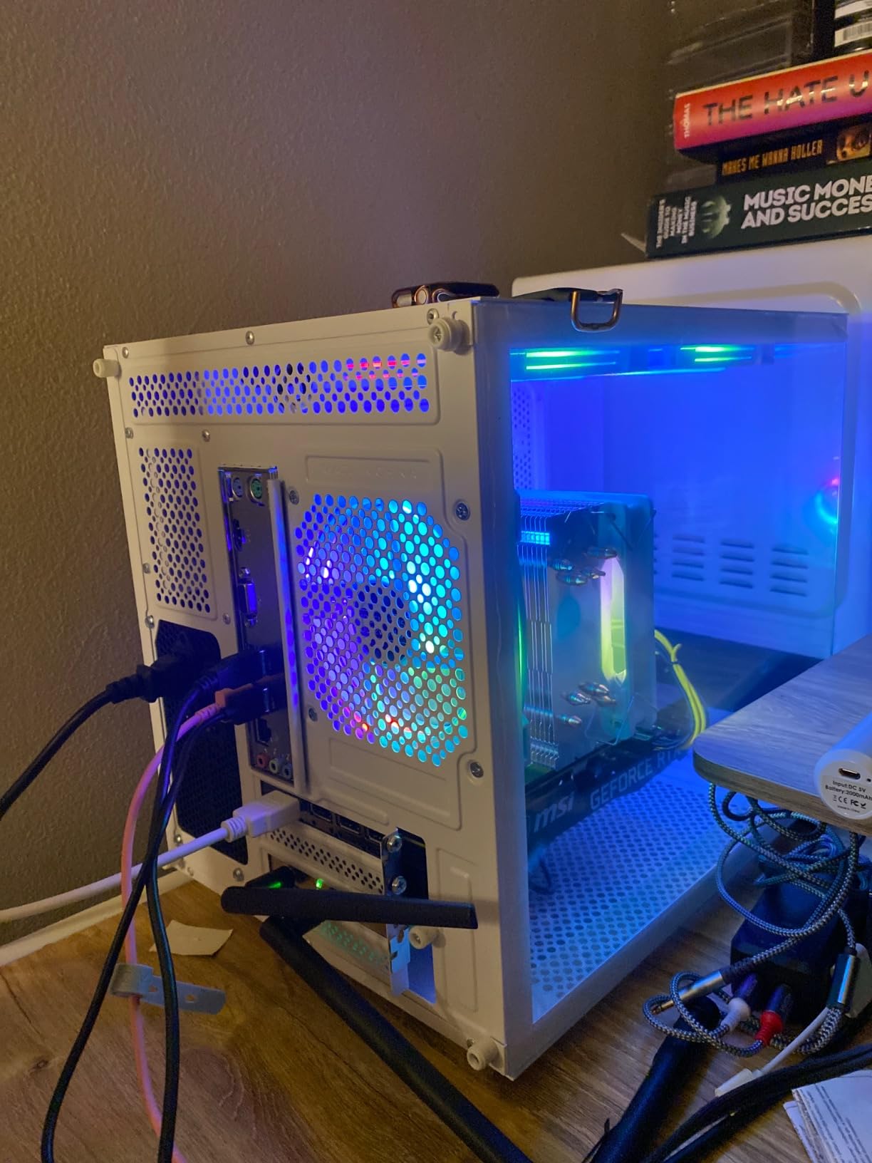 PreBuilt Gaming PC Ryzen 5 5500 3.6G(6Core 12Threads Up to 4.2G) Radeon RX6500XT 4G, DDR4 16G Nvme 512G SSD Tower Desktop Computer for Home customer photo 1