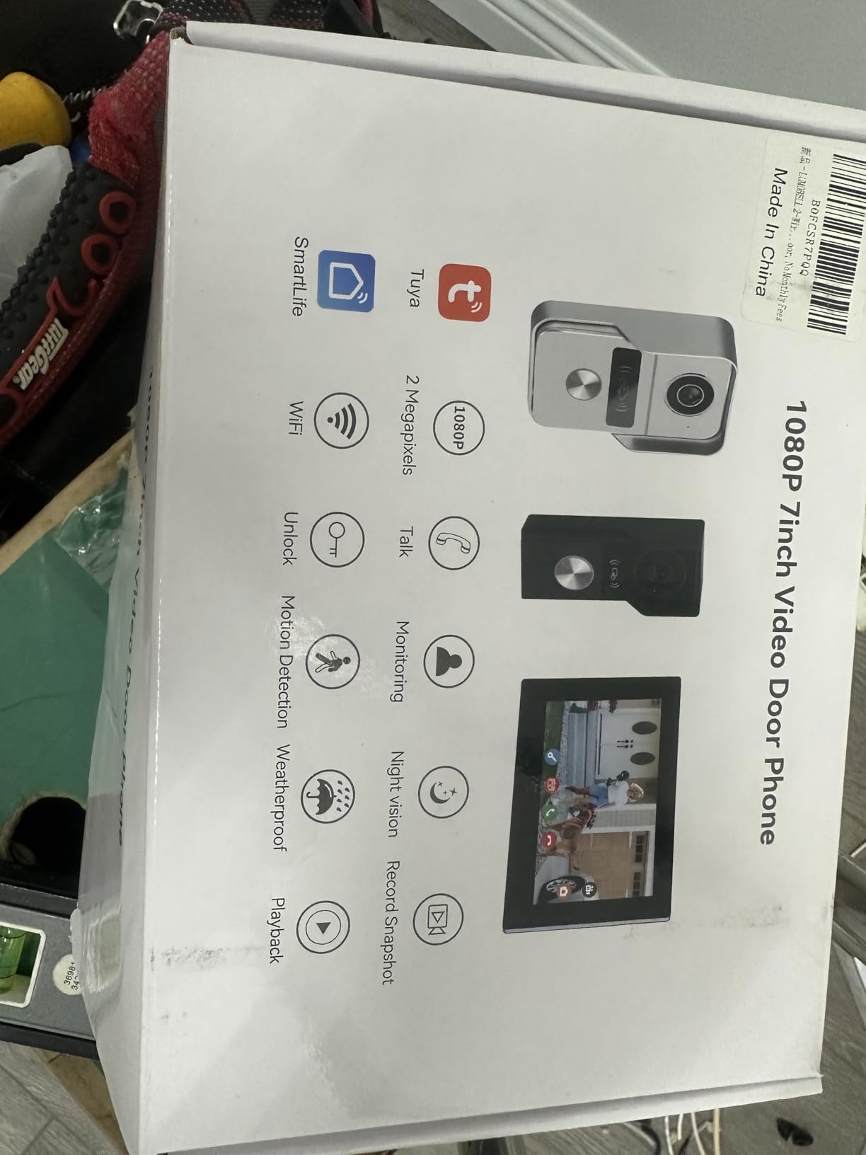 2-Wired Video Intercom System with Dual 7'' Touch Screen, 1080P HD Camera & 130° Wide Angle, Two-Way Calling Between Screens, Tuya APP Remote Control, Waterproof, for Villa Apartment customer photo 2