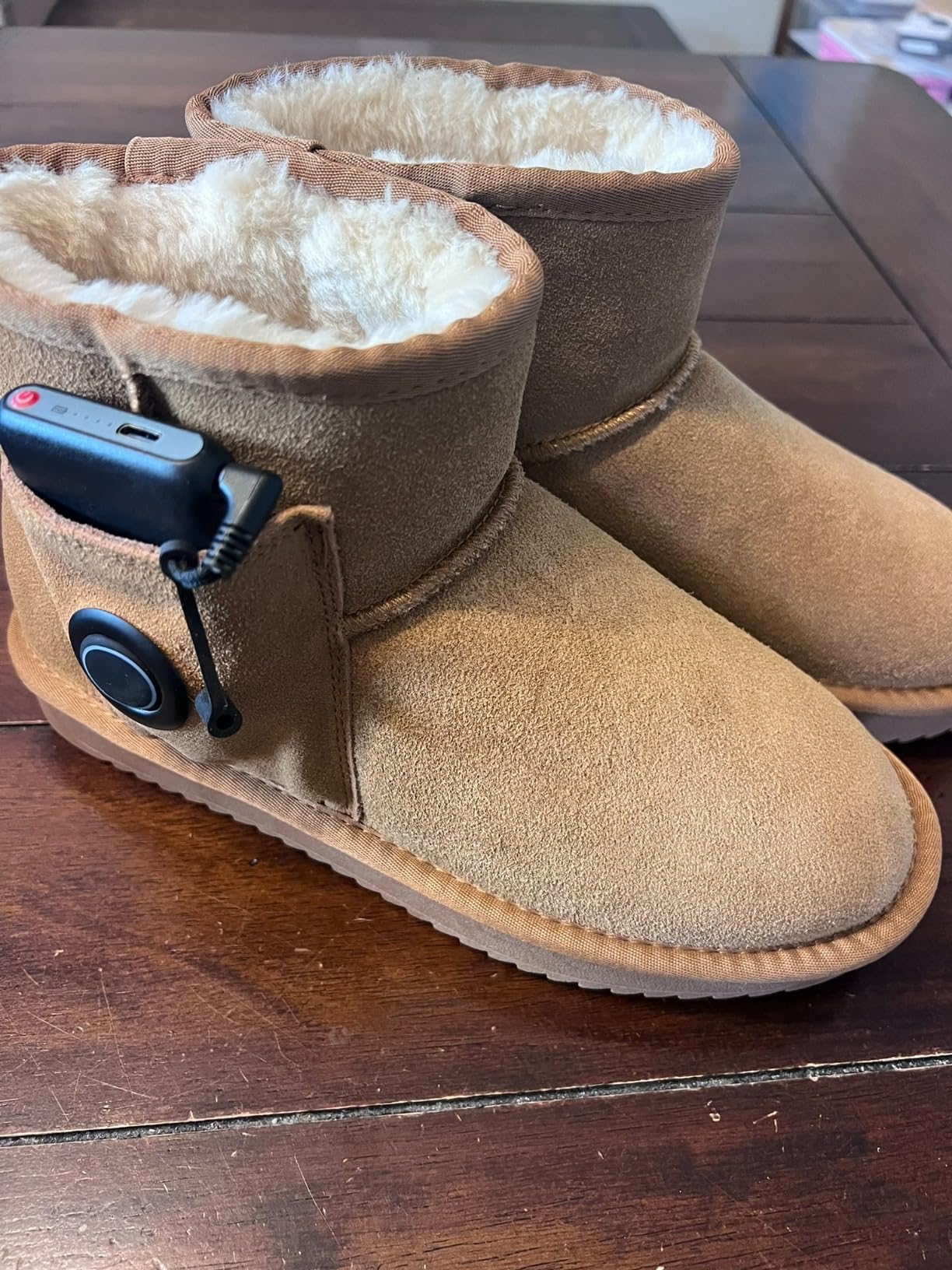 Heated Boots for Women & Men, Waterproof Winter Heated Shoes with 5000mAh Rechargeable Battery, 3-Level Warming, Electric Foot Warmer for Indoor & Outdoor Use customer photo 2