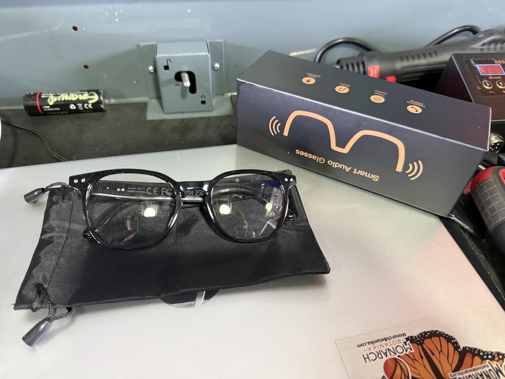 AI Smart Wireless Bluetooth Translation Glasses for Men/Women with Speakers/Bluetooth&140+ Languages Translation Sports/Travel/Drive/Business customer photo 1