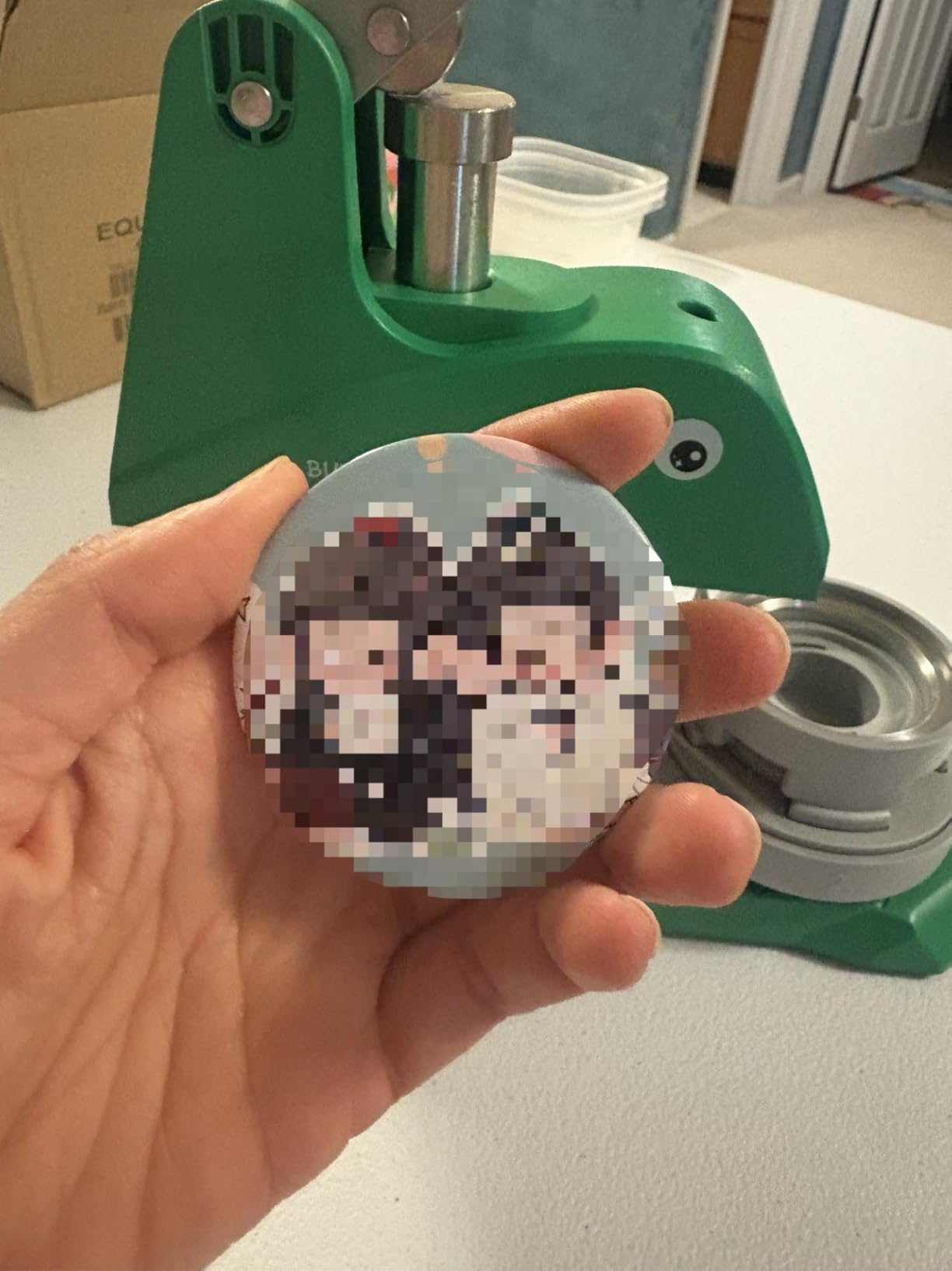 Button Maker Machine 3 Sizes, DIY Pin Making Machine 1+1.25+2.25 inch, Interchangeable Button-Models Badge Button Press Machine with 300 Sets 25+32+58mm Button Maker Supplies&Circle Cutter customer photo 1