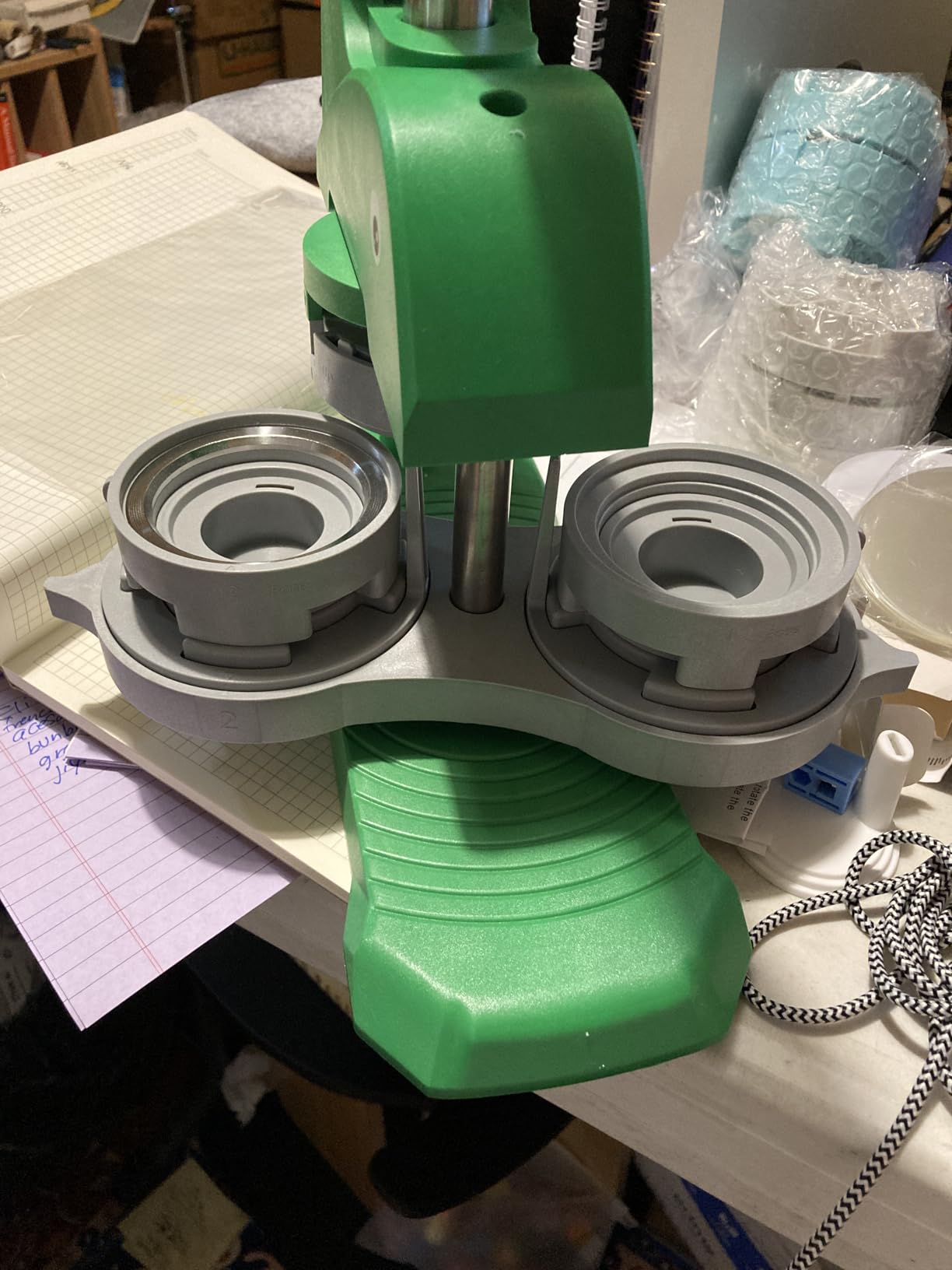 Button Maker Machine 3 Sizes, DIY Pin Making Machine 1+1.25+2.25 inch, Interchangeable Button-Models Badge Button Press Machine with 300 Sets 25+32+58mm Button Maker Supplies&Circle Cutter customer photo 2