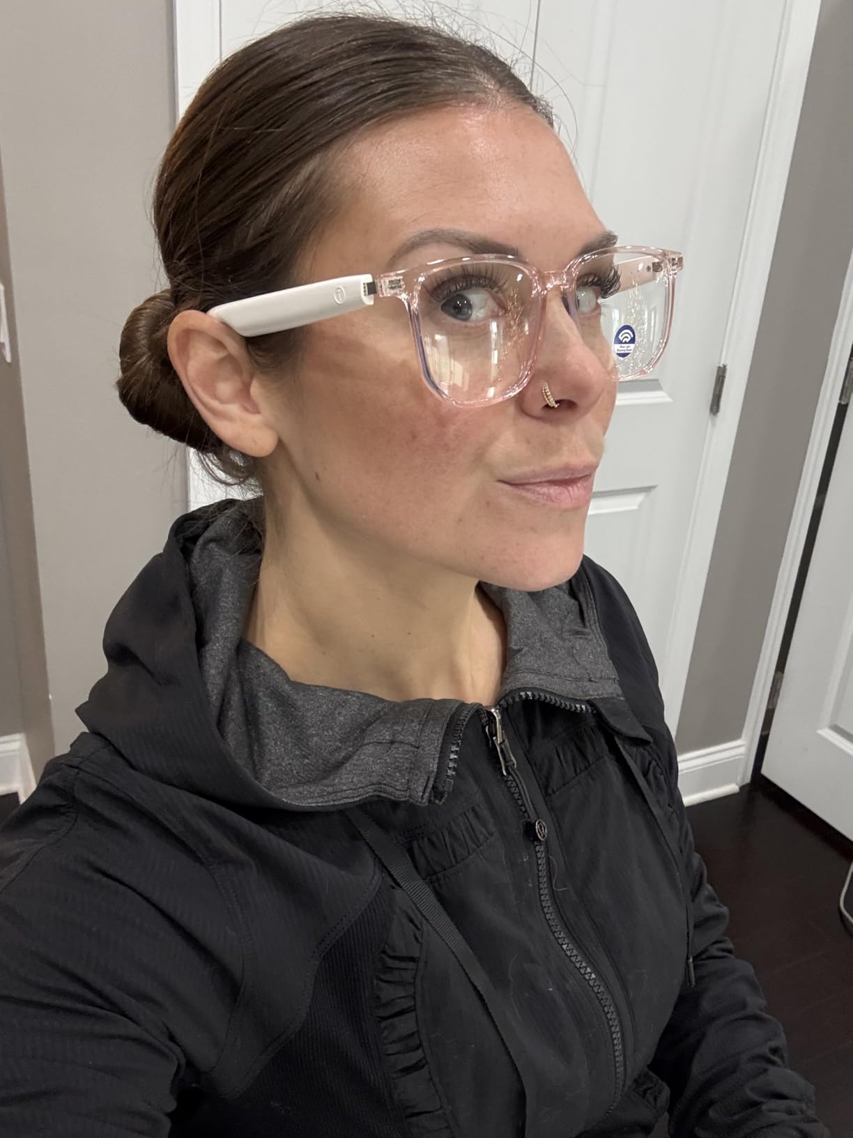 AI Smart Glasses with Camera, 8MP HD Camera Glasses with Video Recording Dual Mic, Real-time Translation & AI Voice Assistant, Identify Objects, IP65 Waterproof, Ideal for Travel & Meetings customer photo 2