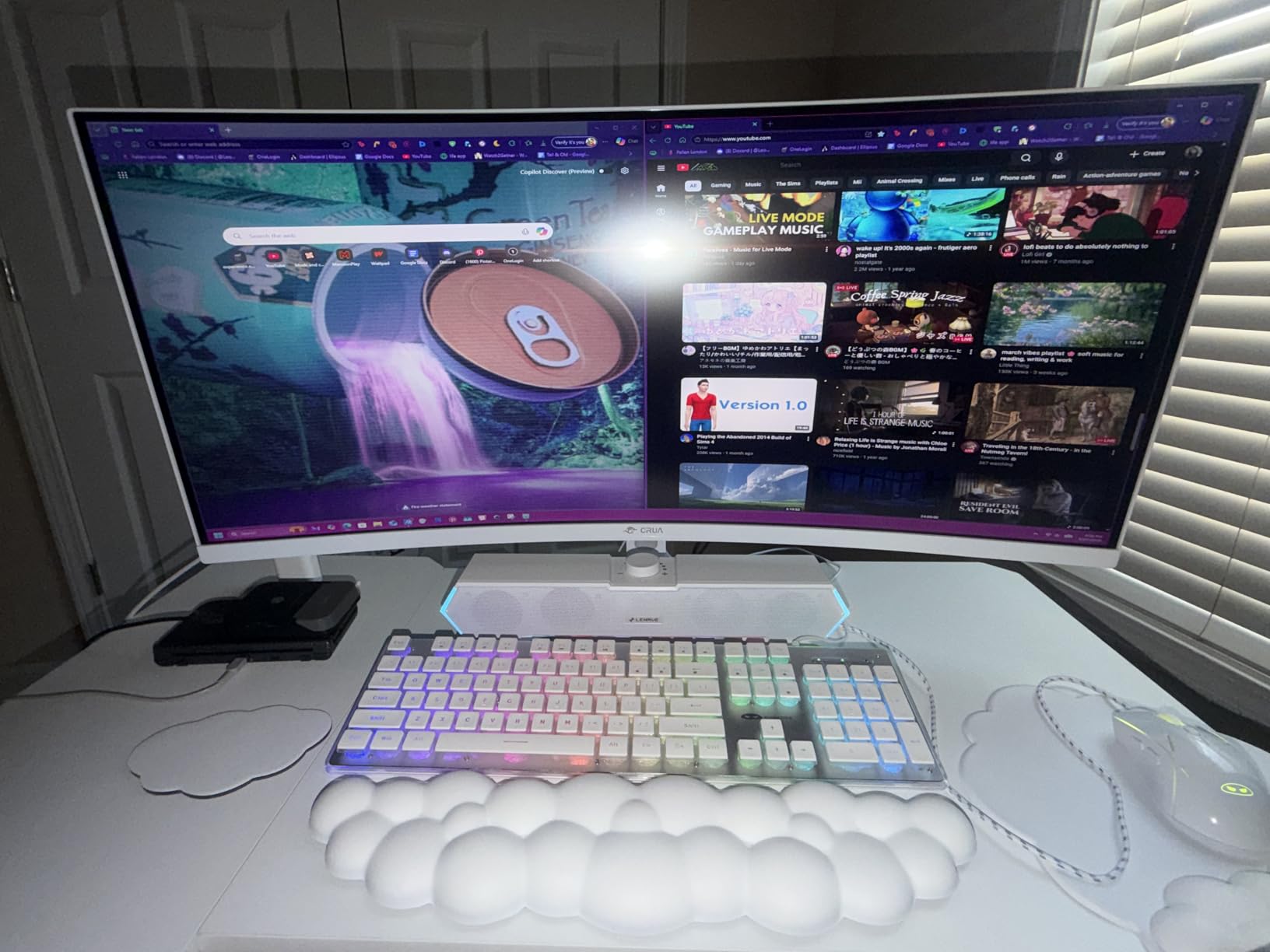CRUA 49-inch Curved Monitor DQHD(5120x1440), 120Hz, 1500R, 32:9, AMD FreeSync, 120% sRGB, Height Adjustable customer photo 1