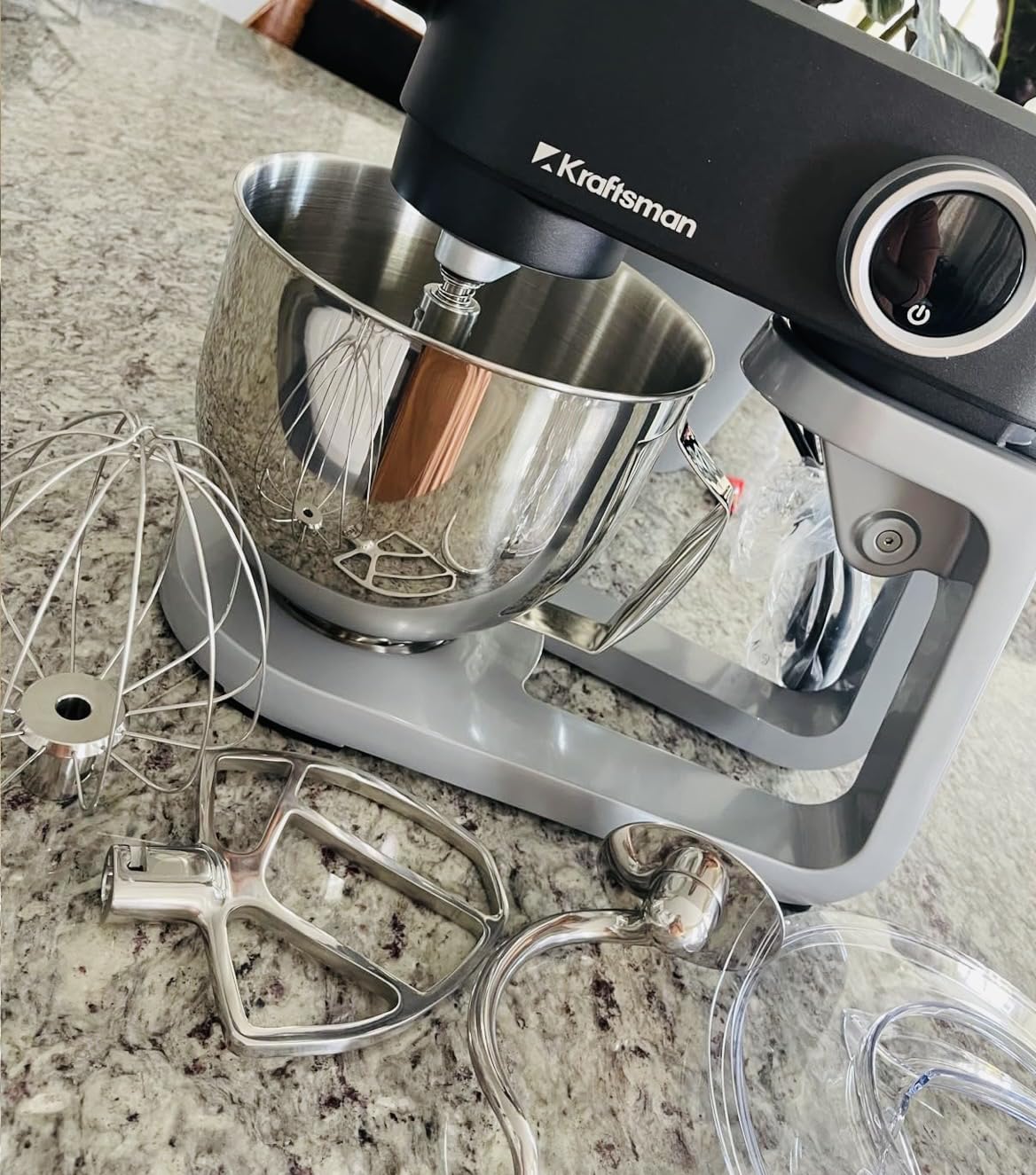 Stand Mixer Heavy Duty - All Metal Kitchen Standing Mixer 5.3 Quart with 4 Stainless Steel Attachments, DC Motor & Multifunctional Power Hub, 8-Speed & Timer, Lower Noise (Red) customer photo 1