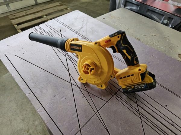 Roof Gutter Cleaning from The Ground, Leaf Blowers Cordless for Dewalt 20V Battery(Tool Only), 580CFM/180MPH, Brushless 3-Speed Motor for Gutter Cleaning Extension Attachment Kit for Garden,House customer photo 1