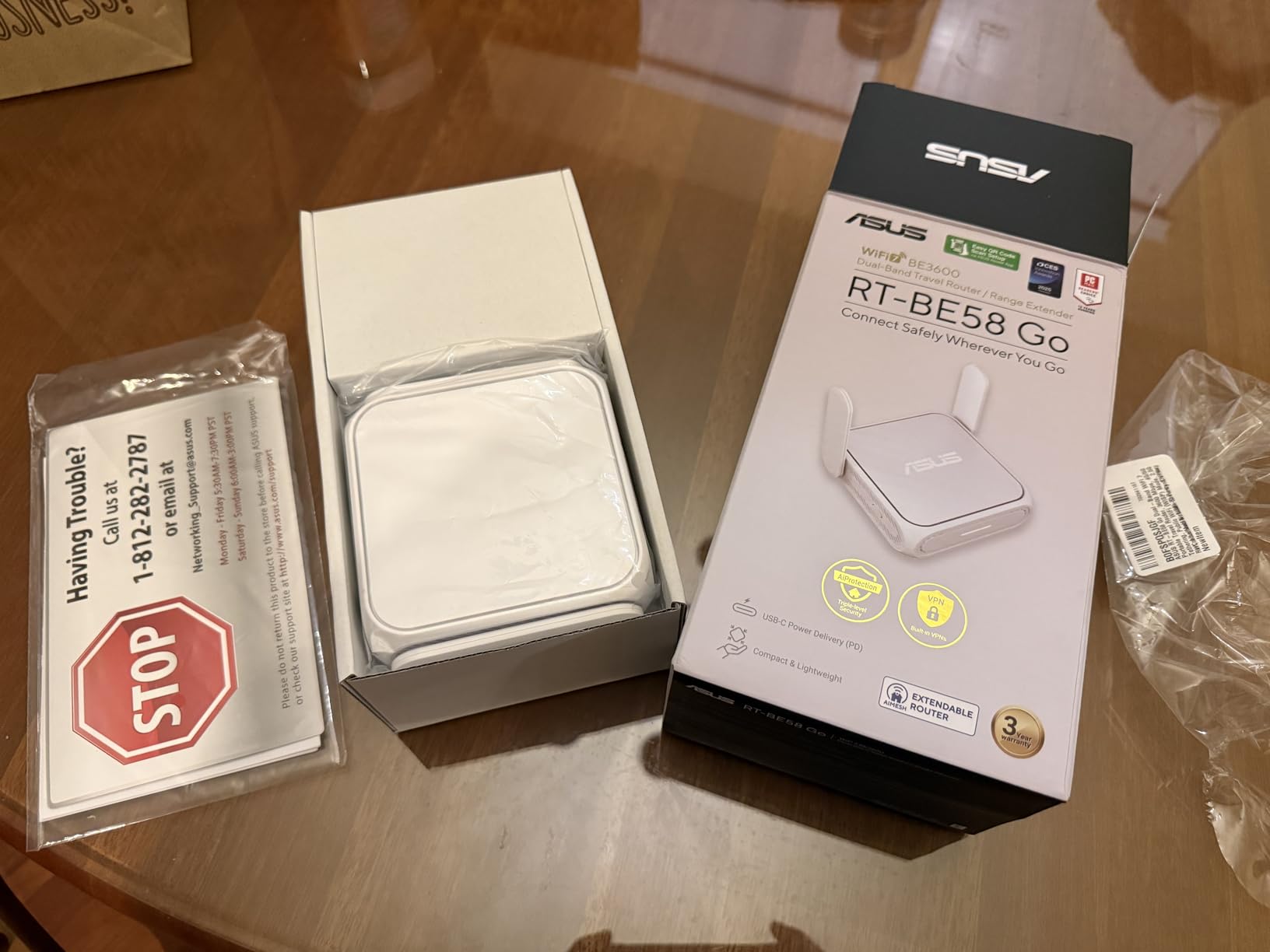 ASUS RT-BE58 Go Portable Mini Travel Router - WiFi 7, Dual-Band, 2.5G Port customer photo 2