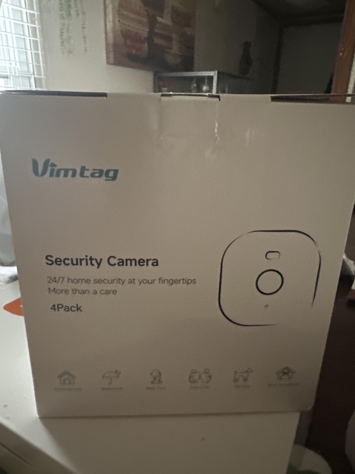 VIMTAG 4MP Security Camera, 2.4G/5G Outdoor Indoor Cameras for Home Security with Color Night Vision, Motion Activated Spotlight/Siren, IP66, 2-Way Audio, Support Cloud/Card(not Include), Wired, 4Pack customer photo 1