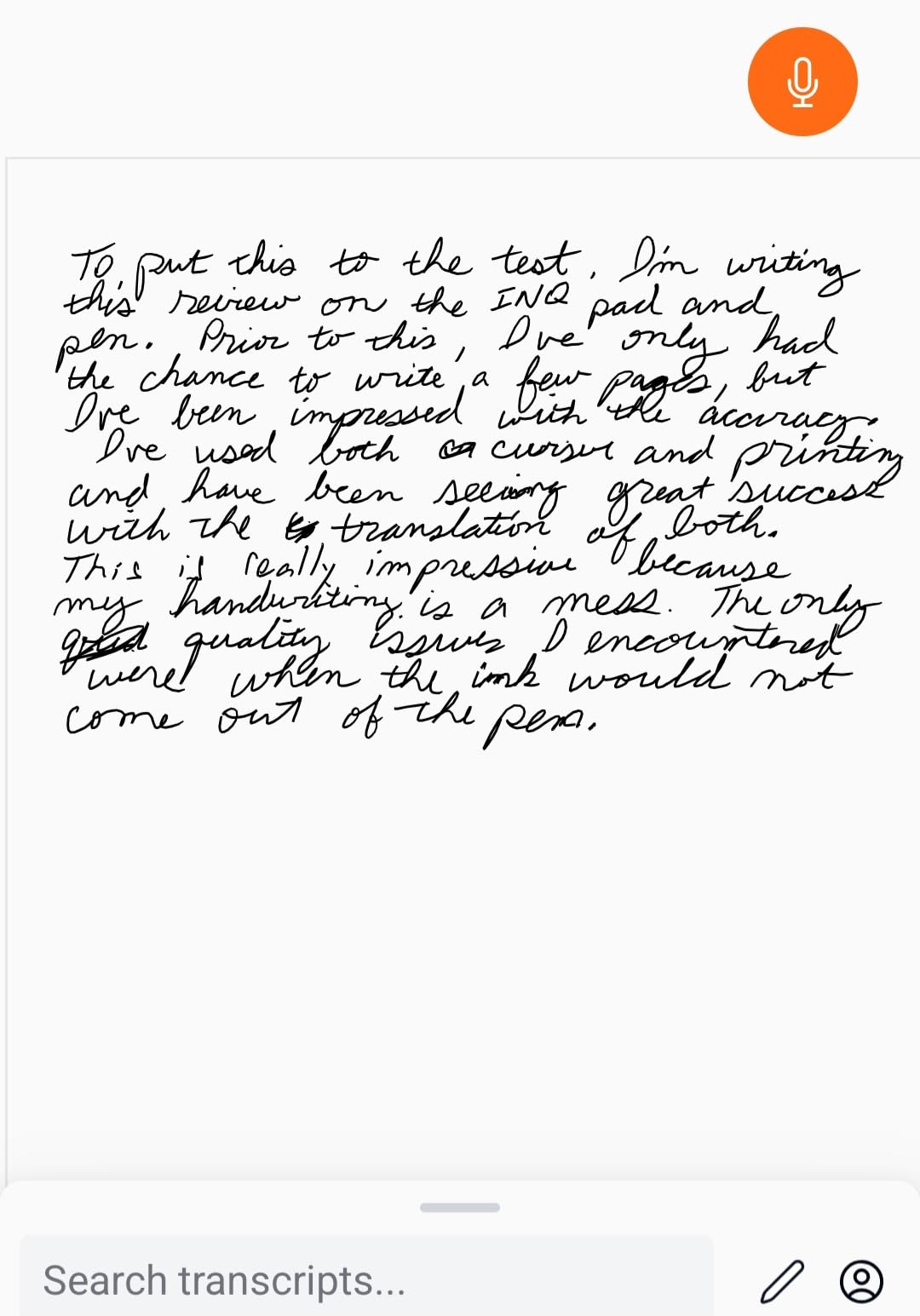 inq Smart Writing Set - Converts Handwriting to Text - Real Ink on Real Paper - AI Note Taking, Voice Recording and Transcription, For iPhone and Android - Smart Pen & Notebook (Letter Size) customer photo 1