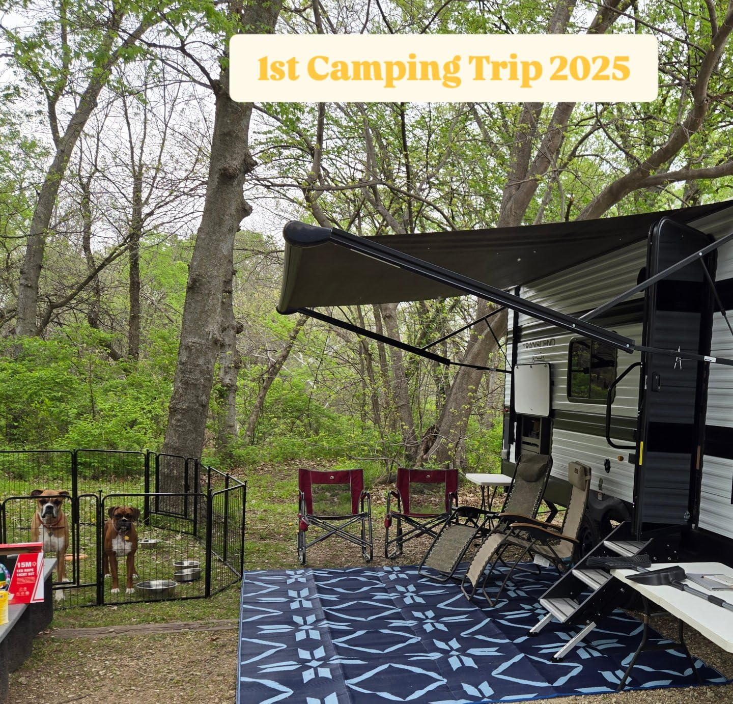 Kohree RV Outdoor Rug 8x10 Reversible, Waterproof Patio Mat with 4 Stakes & UV Fade Resistant, Non-Slip Outdoor Camping Mat for Deck, Picnic, Backyard, Includes Carry Bag, Black & Grey customer photo 1