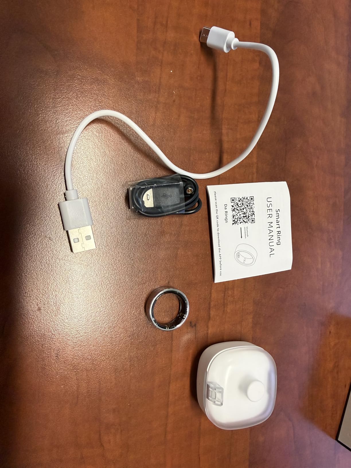 Smart Health Ring, Featuring Stress and Sleep Monitoring Functions, Compatible with iOS and Android,Waterproof Fitness Tracker for Women & Men, No Subscription Fee. (Silver, 9) customer photo 1