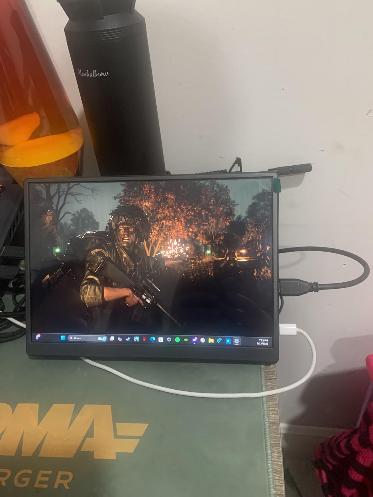 32 Inch UHD 4K Portable Smart TV on Wheels, Qualcomm Snapdragon 710 CPU, Built-in 8-10H Battery, 8+128GB, Android 14 OS Touch Screen Monitor, 8MP Camera, Full Swivel Rotation customer photo 2