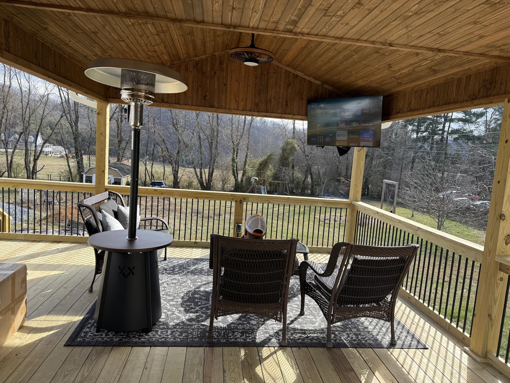 Pamapic Patio heater, 50,000 BTU Propane Outdoor Heater with Round Table, Premium 304 Stainless Steel Burner, Triple Protection System, 2 in 1 Patio Heater for Outdoor Use, Residential & Commercial Use customer photo 1