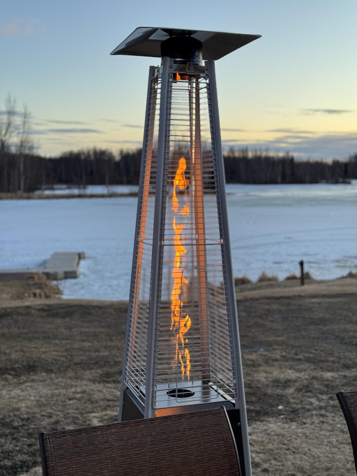 Pamapic Patio heater, 50,000 BTU Propane Outdoor Heater with Round Table, Premium 304 Stainless Steel Burner, Triple Protection System, 2 in 1 Patio Heater for Outdoor Use, Residential & Commercial Use customer photo 2