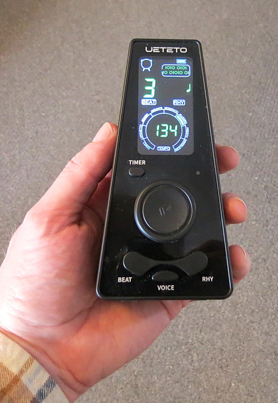 Ueteto Digital Metronome with Human Voice and Headphone Jack customer photo 1