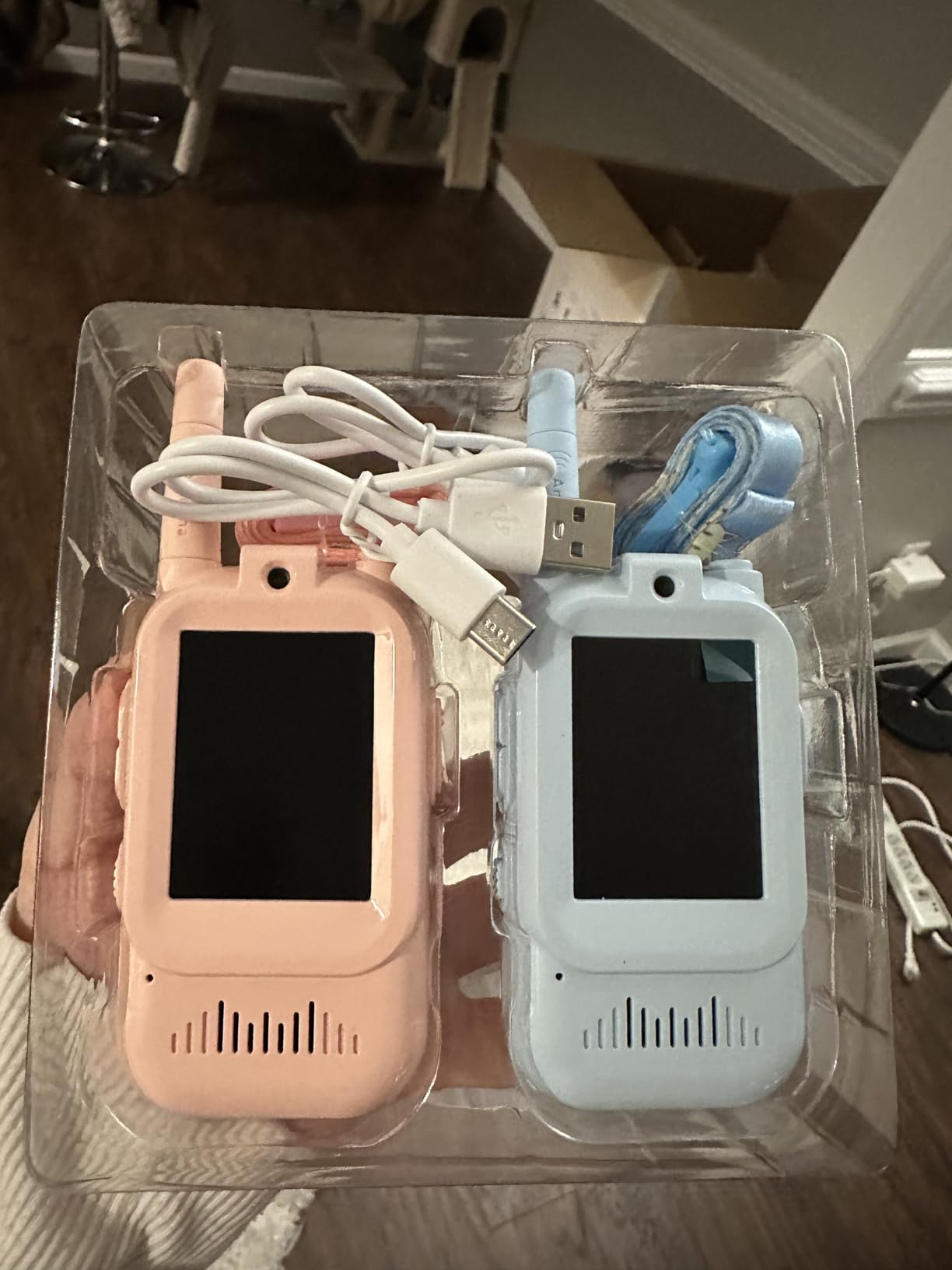 Video Walkie Talkies for Kids, Handheld 2 Pack Rechargeable Video Intercom Kids Walkies Talkies, Indoor Outdoor Toys for Family Games, Outside, Camping, Hiking customer photo 2