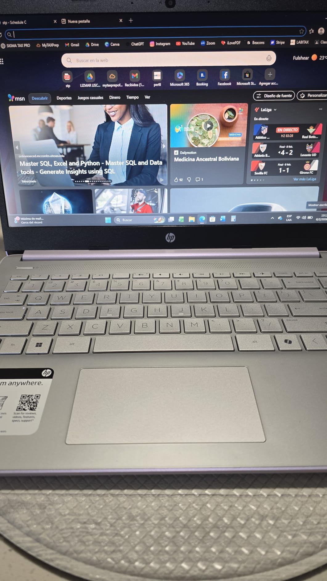 HP Ultrabook 14 Laptop Computer Business Study & Home 2025, Lifetime MS Office + Windows 11 Pro, Quad-Core Intel CPU, 16GB RAM & 628GB Storage (128GB UFS+500GB Ext), Wi-Fi 6, Silver customer photo 2