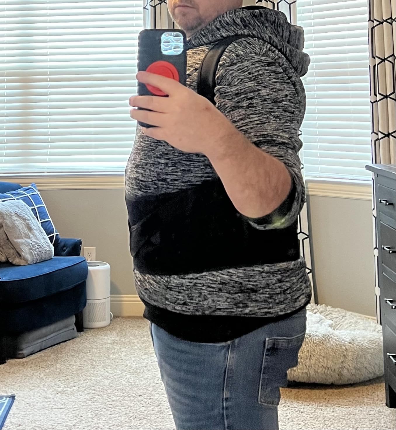 Vicorrect Posture Corrector for Women and Men: Back Support Brace Relieve Upper Back Shoulders Pain (Gray, Large) customer photo 1