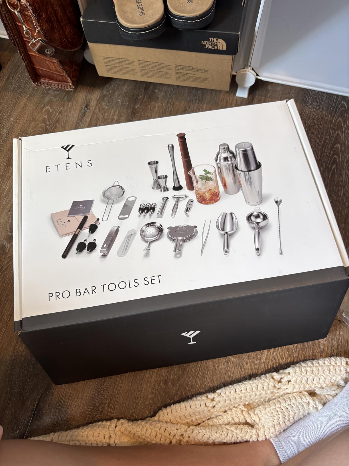 ETENS 33-Piece Professional Bartender Kit with Weighted Boston Shaker - High End Mixology Set for Home Bar - Stainless Steel Barware Tool Set Unbreakable Citrus Squeezer, Ice Scoop & Mixing Glass customer photo 2