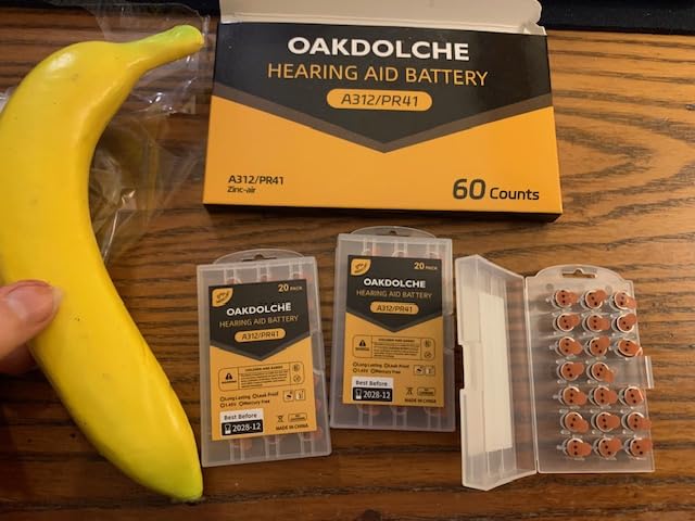 Hearing Aid Batteries Size 312, 60 Count, Mercury Free Zinc-Air Batteries, 1.45 Volt Long Lasting & Easy to Open customer photo 2