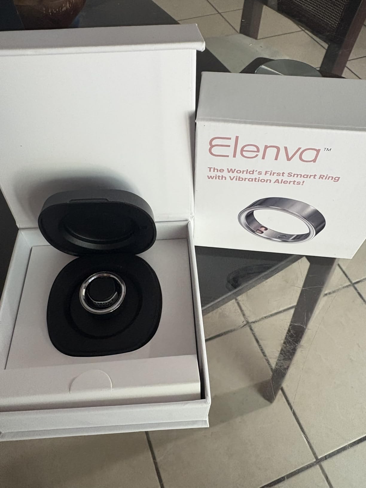 Smart Ring Health Tracker 5ATM Waterproof Sport Ring Exclusive Vibration Alerts Titanium Blood Oxygen/Sleep/Emotional Management Women Cycle Prediction Compatible with iOS/Android Night Stealth 12.5 customer photo 1