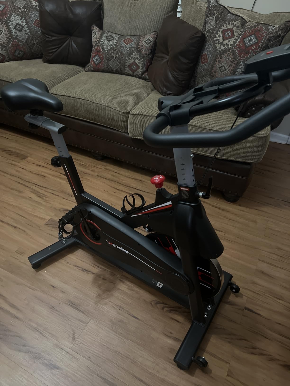 Wenoker Magnetic Resistance Stationary Bike for Home App Sync Indoor Bike with 350lbs Weight Capacity, Tablet Holder and Fitness Courses for Weight Loss customer photo 1