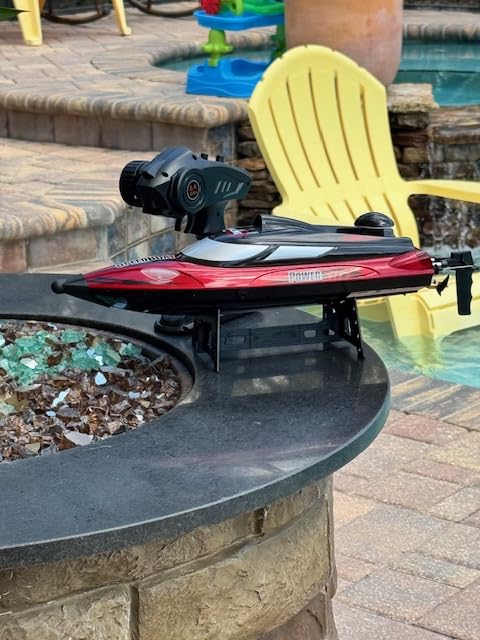 REV-UP RC Boat with Travel Bag - 21 MPH Fast RC Boats for Adults, Hobby-Grade Remote Control Boat for Pool and Lake - Self Righting Remote Control Boats, 2.4GHz Large Racing Ship with LED Lights customer photo 1