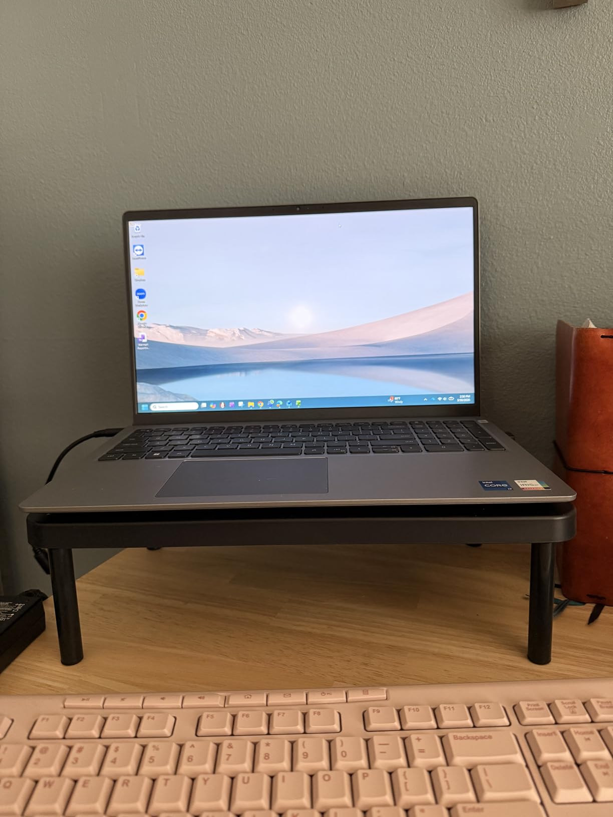 WALI Computer Monitor Stand for Desk, Adjustable Laptop Riser, Desk Monitor Stand Underneath Storage (PTT001-B), 1 Pack, Black customer photo 1