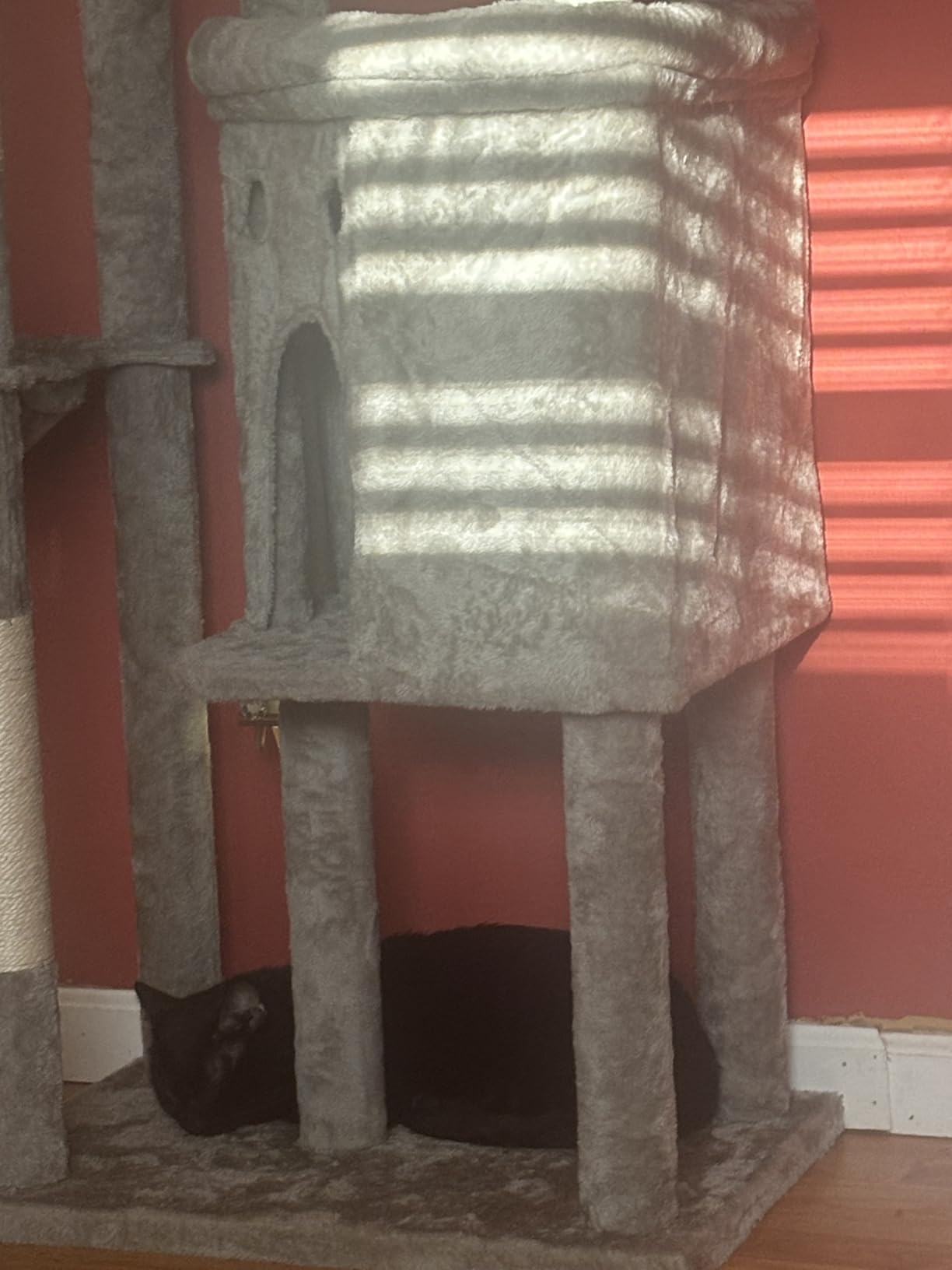 Extra Large Cat Tree, 84 Inch XXL Giant Cat Tower for Indoor Cats Large Adult 20lb+, Multi-Level Cat Climbing Condo with 5 Scratching Posts, 3 Wide Platform Perches, 2 Baskets, 2 Cat Caves customer photo 1