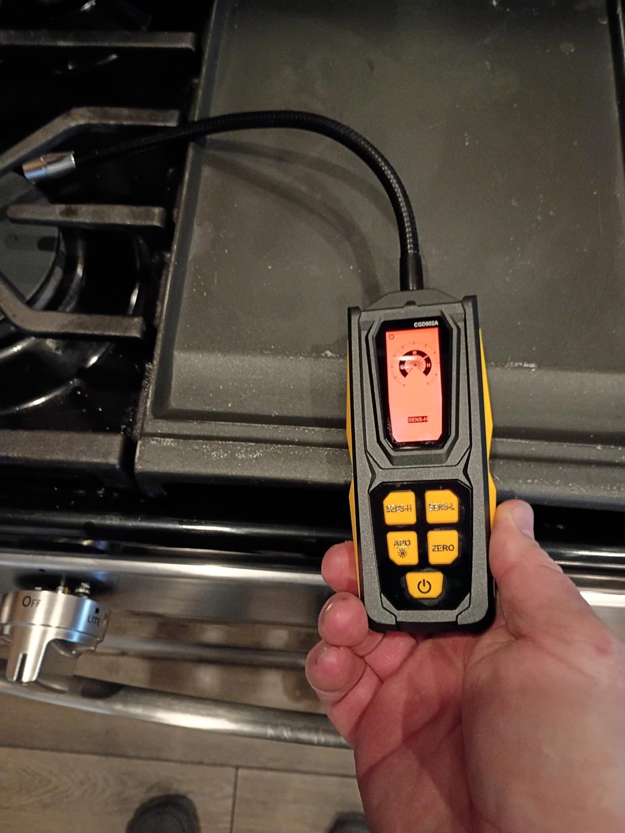 Natural Gas Leak Detector - Propane Leak Detector with 11-Inch Gooseneck for Natural Gas Detectors, Gas Detector Sniffer with Audible & Visual Alarm for Home Combustible Gas Propane Methane customer photo 2