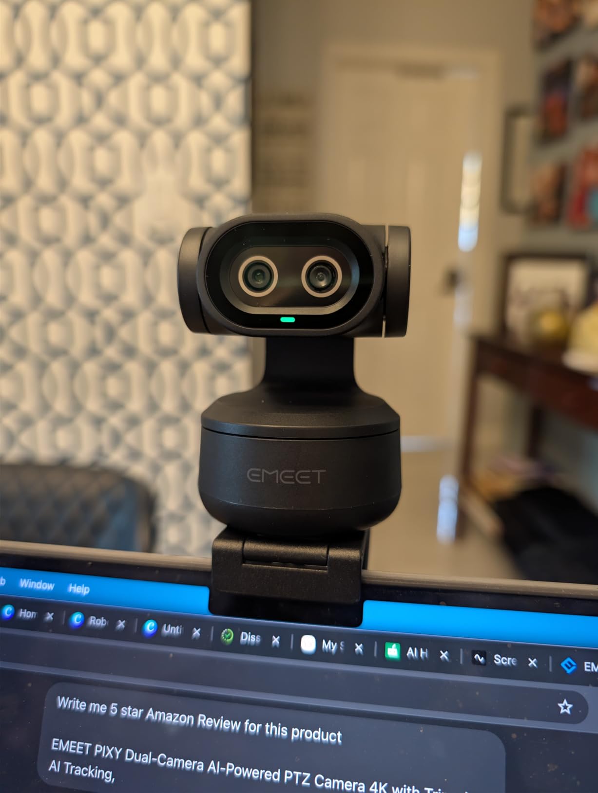 EMEET PIXY Dual-Camera AI-Powered PTZ Camera 4K with Tripod, AI Tracking, PDAF&AI Autofocus 0.2s, 1/2.55