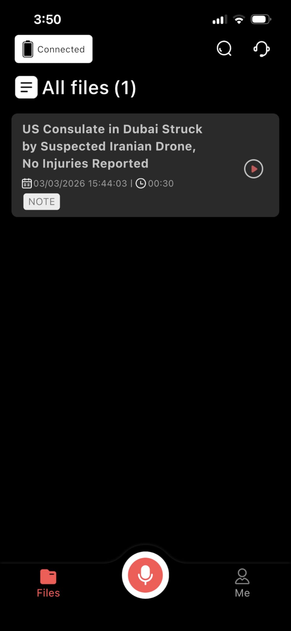 AI Voice Recorder (64GB) - Real-Time Transcription & Summarization | 152 Languages, Noise Cancellation & App Control for Meetings, Lectures, Interviews & Calls customer photo 2