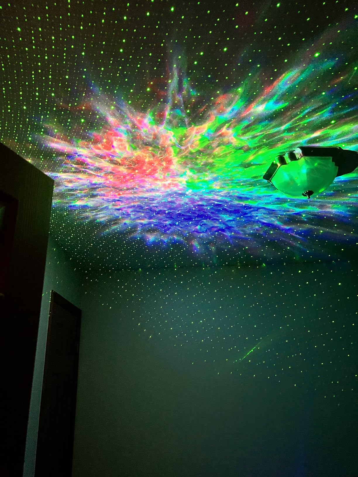 Galaxy Projector for Bedroom, 15-Color Galaxy Light Projector Star Projector for Kids with 15 White Noise Sound Machine customer photo 1
