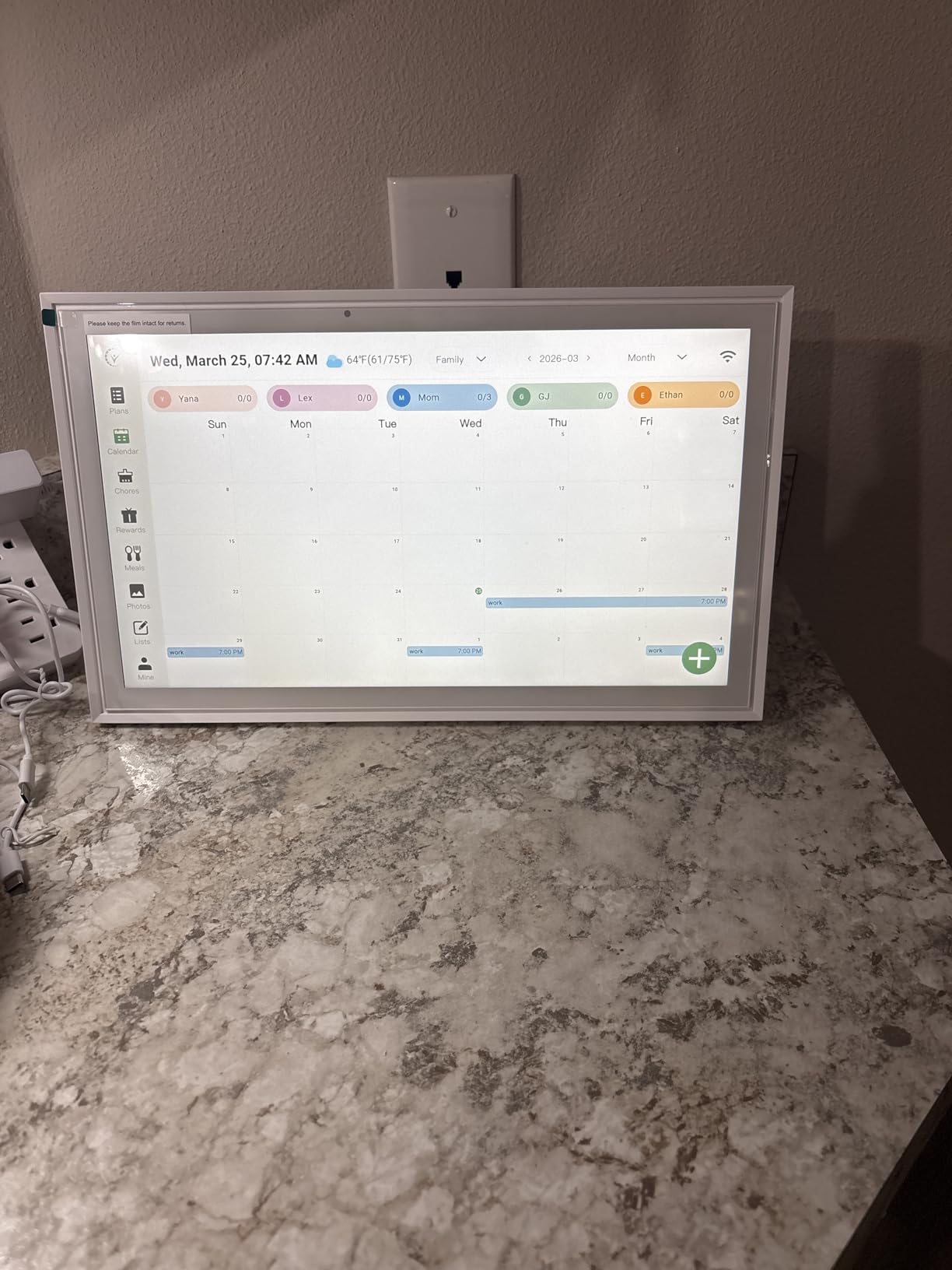 WiFi Digital Calendar Smart Family Planner,Chore Charts, Achievement Rewards, AI Meal Planning customer photo 2
