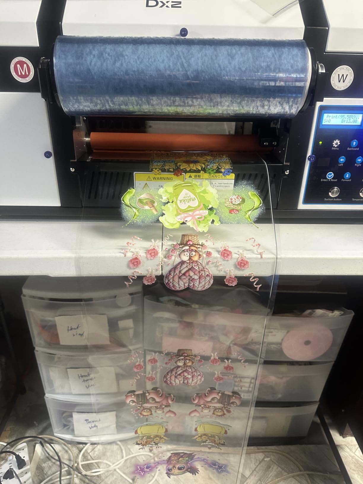 DXZ A3 UV DTF Printer with Laminator, Dual XP600 Print Heads, Auto Cleaning & White Ink Stirring customer photo 1