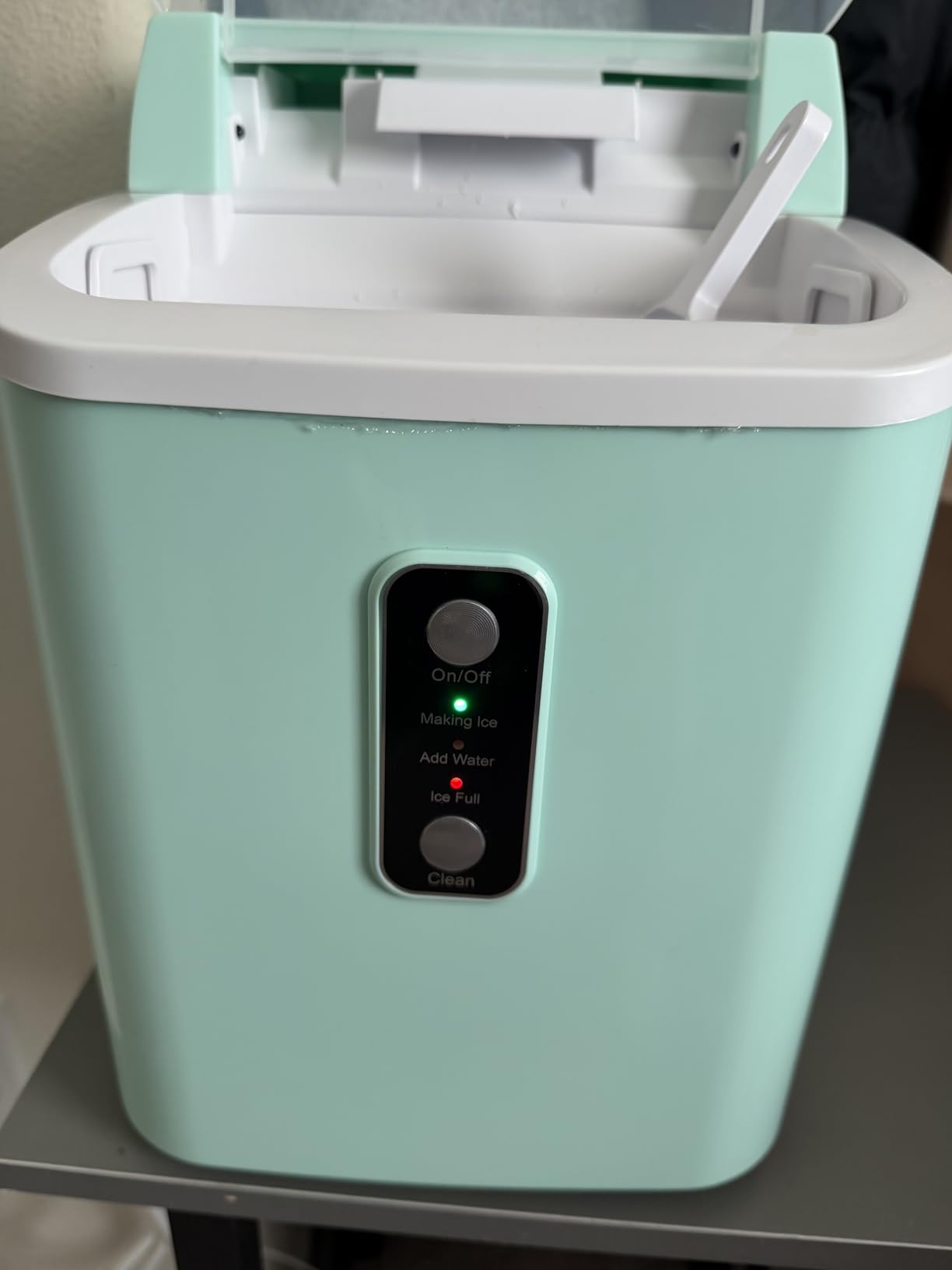 NEWBULIG Nugget Ice Makers Countertop, Portable Nugget Ice Machine, Ready in 6 Mins, 24lbs in 24Hrs, Auto-Cleaning, with Basket and Scoop, for Home, Kitchen, RV, Camping, White customer photo 1