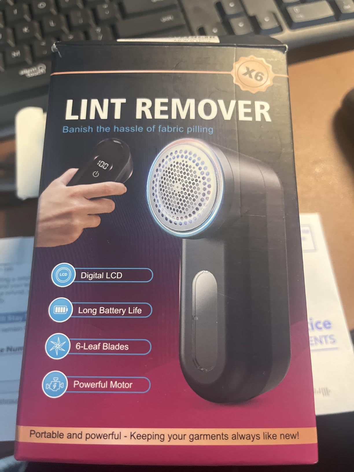 Fabric Shaver - Ziitty Lint Remover for Clothes, Sweater Defuzzer with LCD Display, 3-Speeds, 6-Blade, Type-C Rechargeable, Sweater Shaver to Remove Pilling Fuzz Lint Balls Pills for Clothes Furniture customer photo 2