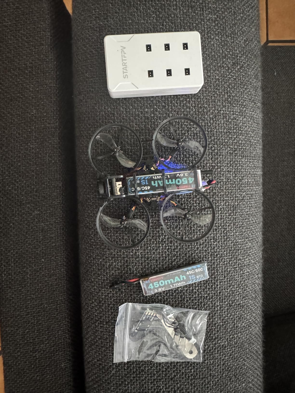 R8 ELRS Brushless Whoop Quadcopter, Ultralight 1S 80mm Micro FPV Drone BNF with 6 Port Battery Charger, 2 Batteries Fly 12 Mins customer photo 1