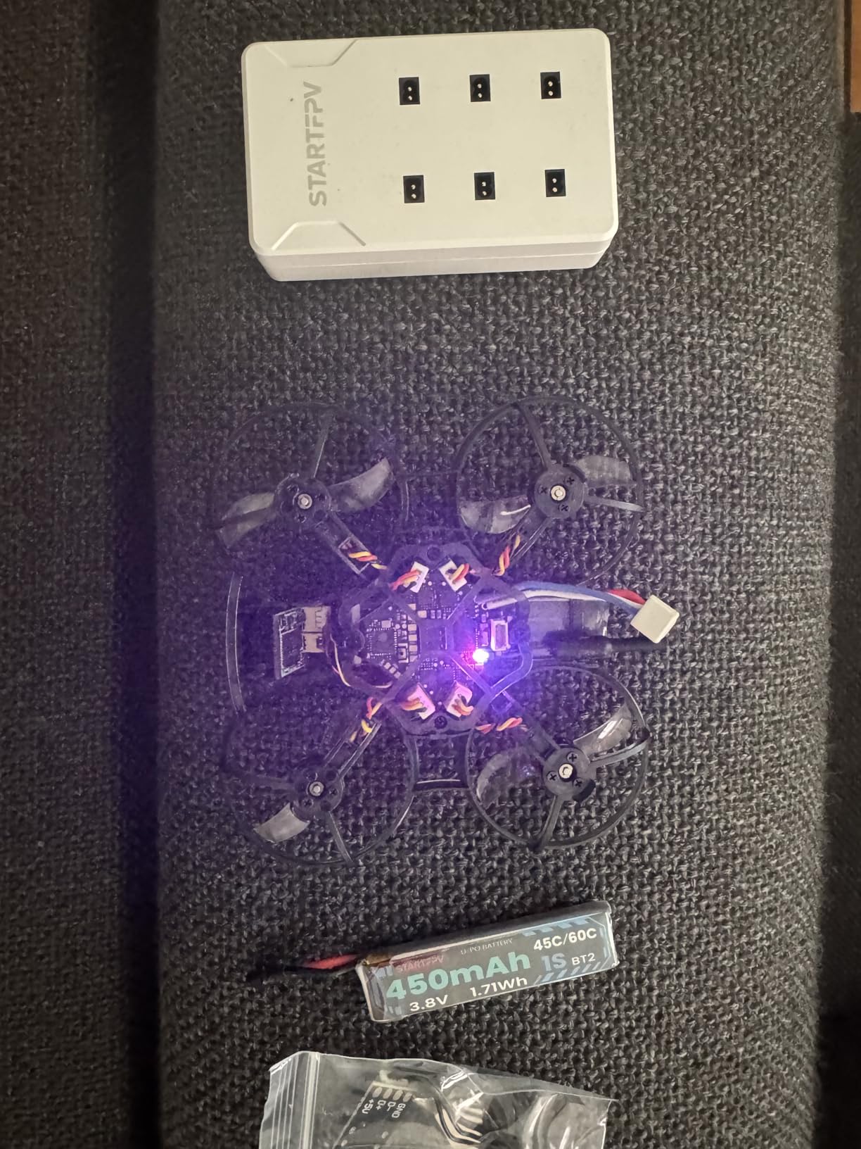 R8 ELRS Brushless Whoop Quadcopter, Ultralight 1S 80mm Micro FPV Drone BNF with 6 Port Battery Charger, 2 Batteries Fly 12 Mins customer photo 2