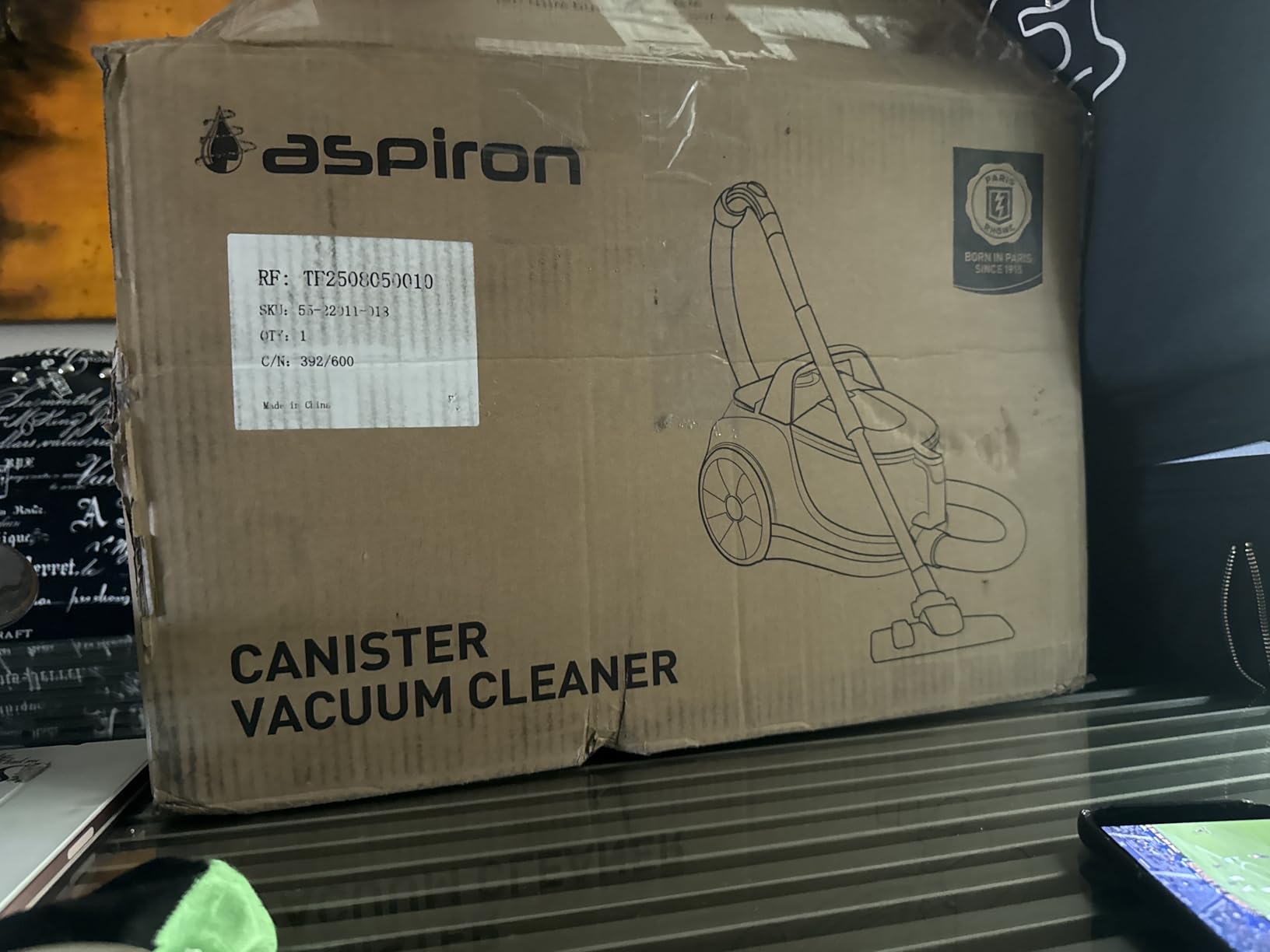 Aspiron Canister Vacuum, Upgraded 1600W Bagless Canister Vacuum Cleaner, Auto Cord Rewind, H13 HEPA Filter, 4Qt Large Capacity, 5 Tools for Hard Floors, Carpet, Pet, Tangerine customer photo 1
