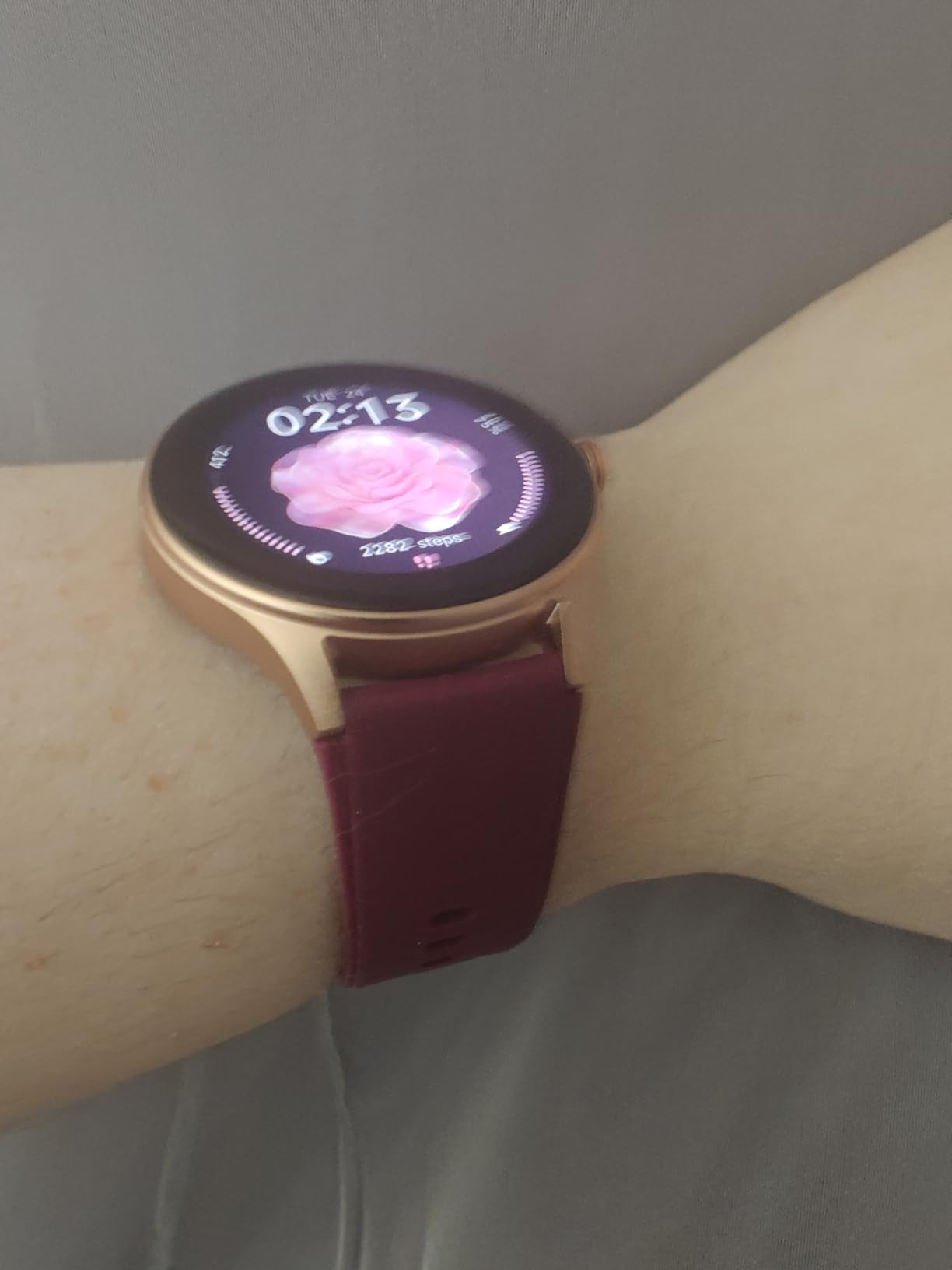 Smart Watch for Women,1.57inch AMOLED Touchscreen Fitness Watch for iPhone & Android,Heart Rate/Sp02/Sleep Monitor,110+ Sport Modes IP68 Waterproof Bluetooth Calls,2 Bands customer photo 2