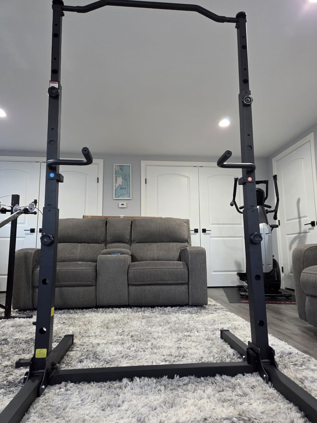JOROTO Foldable Pull Up Dip Station, Pull Up Bar Free Standing for Home Gym, 450LBS Stable Power Tower, Adjustable Height Multifunction Pull Up Stand, Strength Training Equipment for Men Women customer photo 1