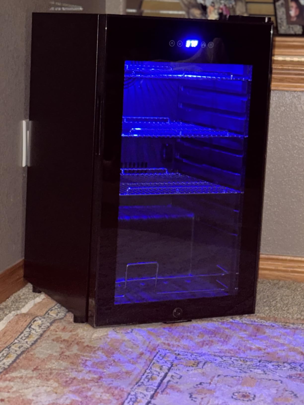 Wine Fridge 12 Bottles, Small Wine Cooler Refrigerator Freestanding with Digital Temperature Control Safety Lock, Frost Free for Red White Wine, Champagne customer photo 2