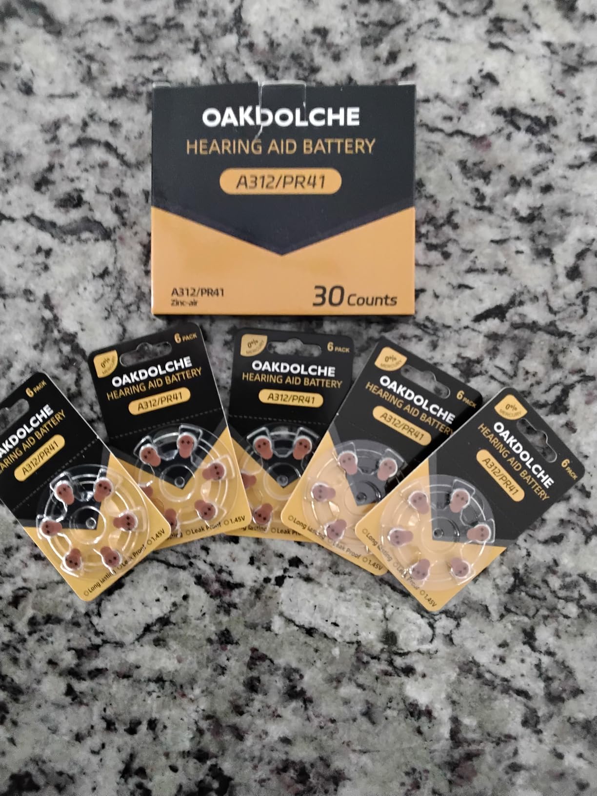 Hearing Aid Batteries Size 312, Mercury-Free Zinc Air Batteries, 1.4V Long Lasting Power, Easy to Open & Use, 30 Count customer photo 1