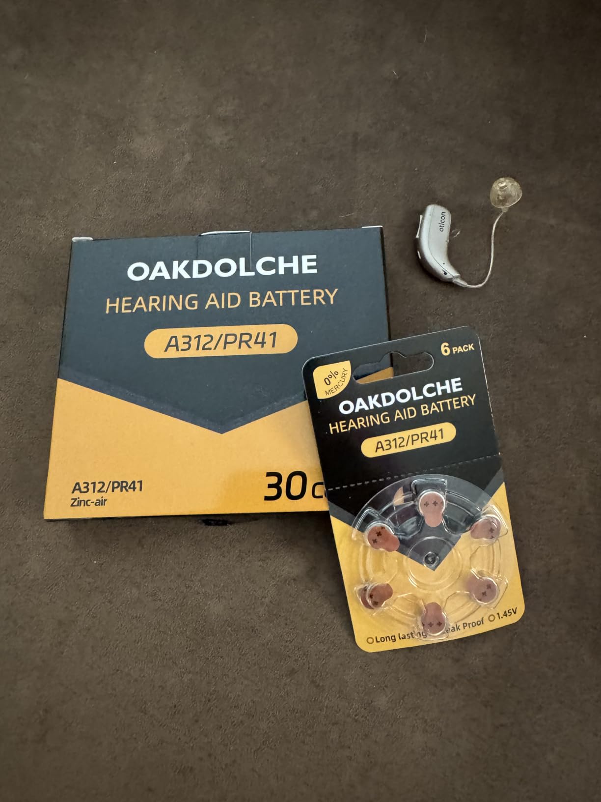 Hearing Aid Batteries Size 312, Mercury-Free Zinc Air Batteries, 1.4V Long Lasting Power, Easy to Open & Use, 30 Count customer photo 2