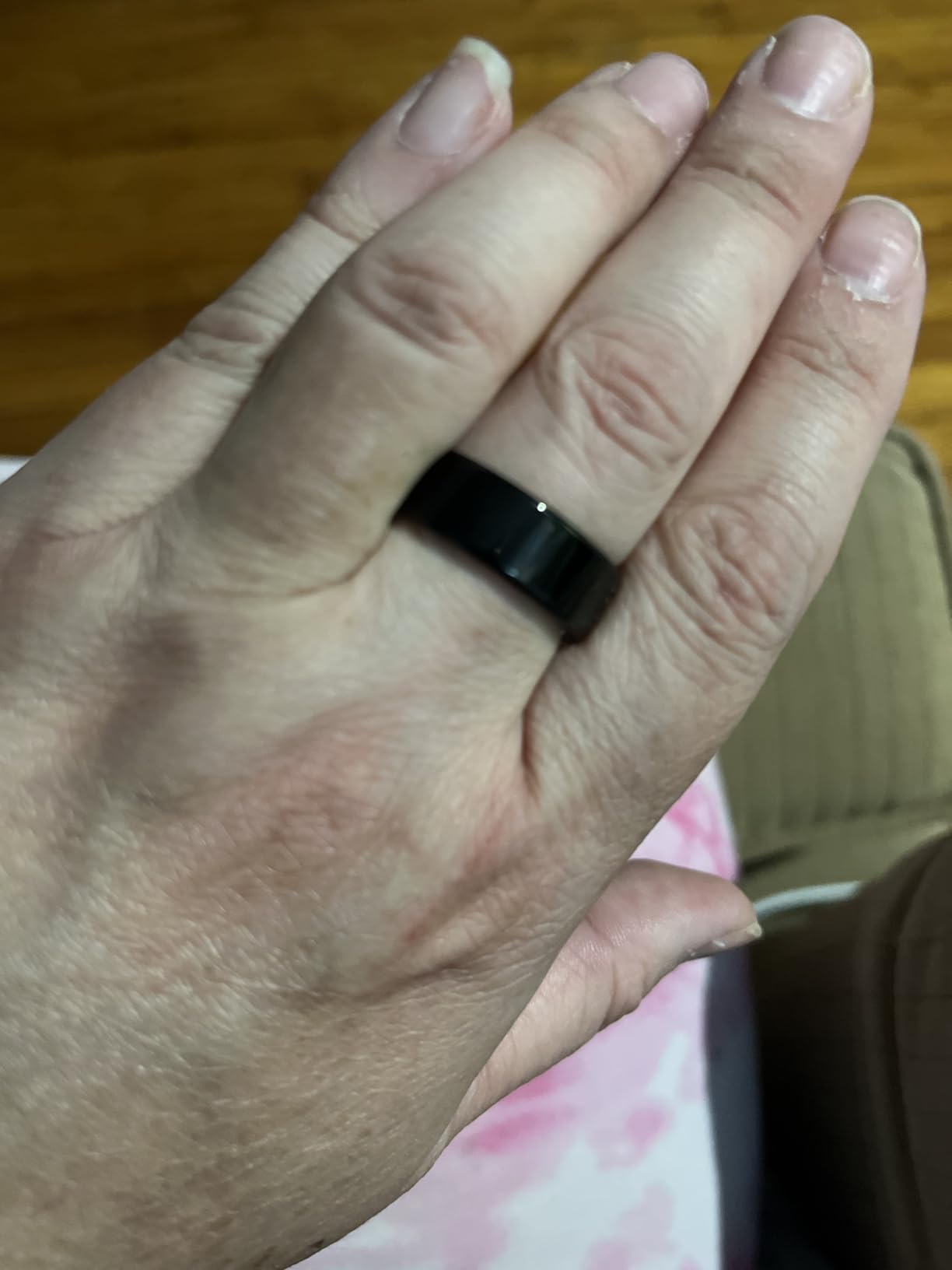 Smart Ring with Sleep Monitoring, Step Counting, Heart Rate, Blood Oxygen for iOS and Android, No Subscription Fee, IP68 Waterproof Health Tracker (Rose Gold, 8) customer photo 2