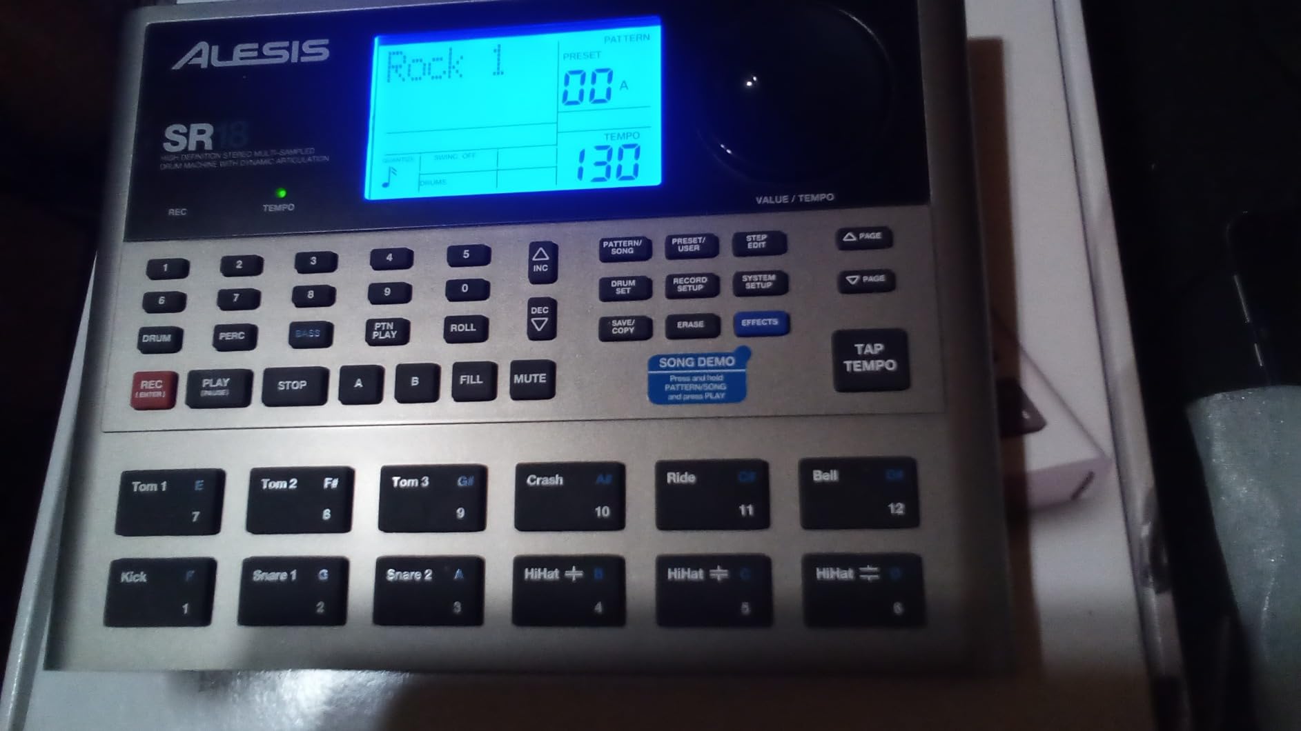 Alesis SR-16 - Studio-Grade Standalone Drum Machine with On-Board Sound Library, Performance-Driven I/O and In-Built Effects customer photo 1