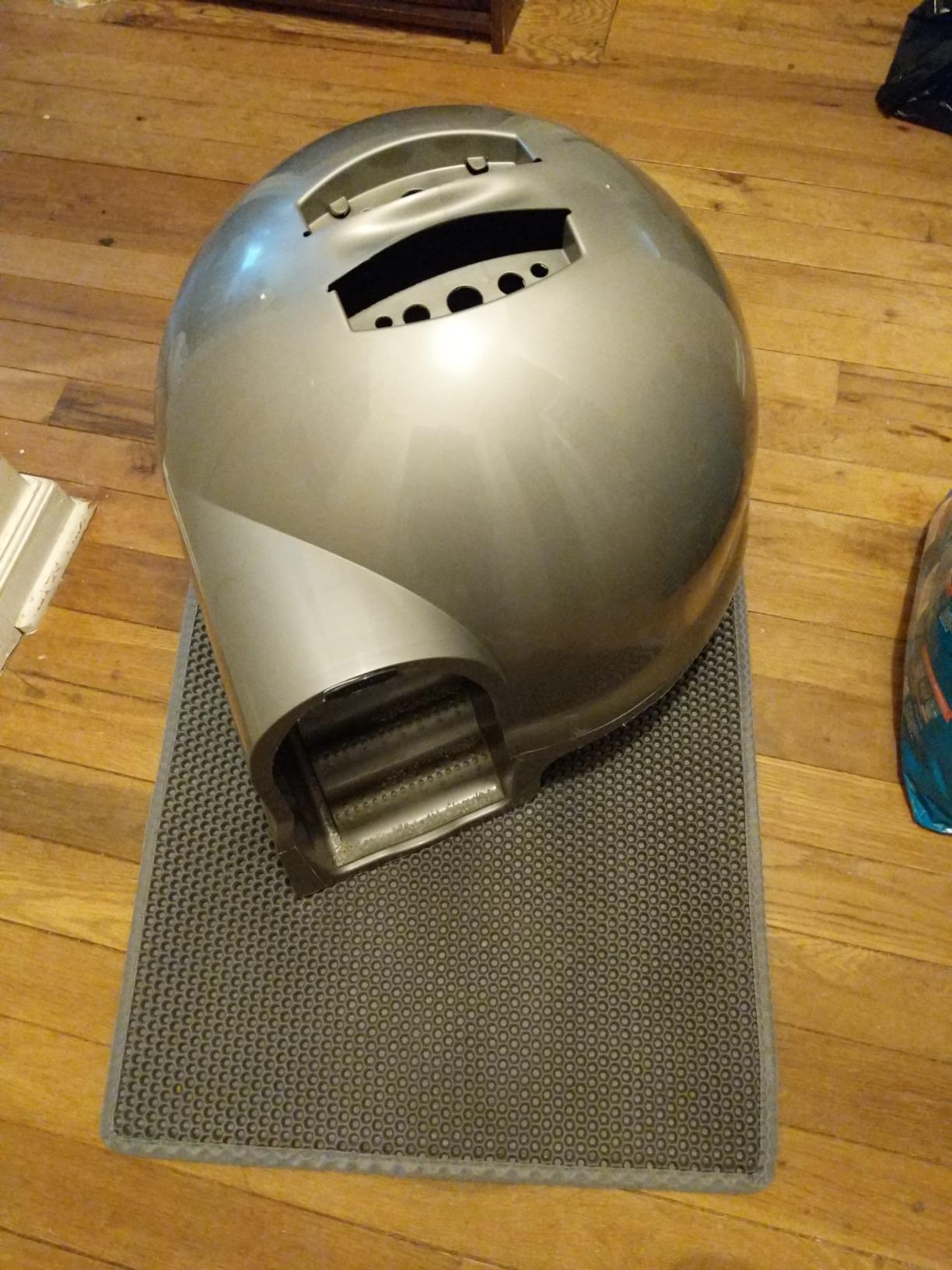 Petmate Booda Clean Step Cat Litter Box Dome (Made in the USA with 95% Recycled Materials) - Brushed Nickel customer photo 2