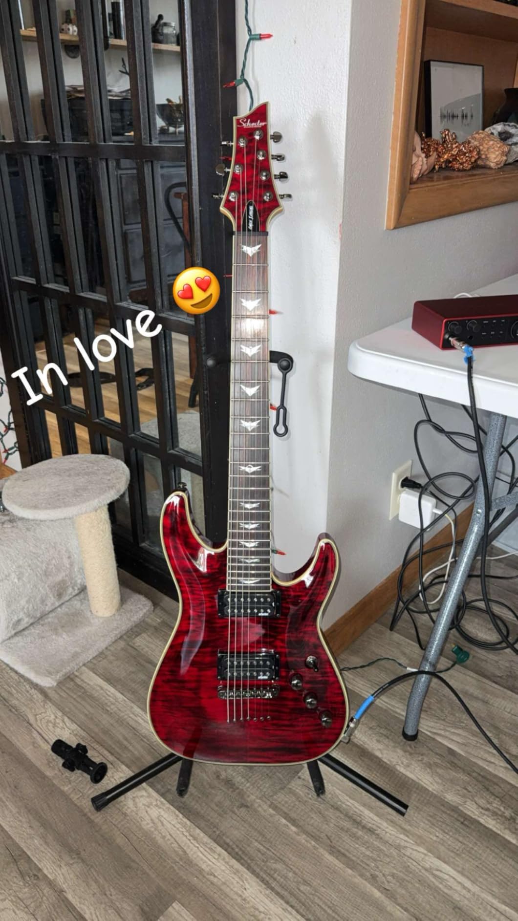 Schecter Omen Extreme-7 Electric Guitar - Black Cherry customer photo 1