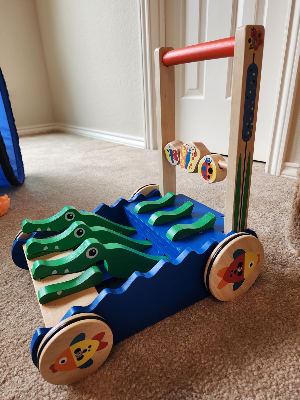 Melissa & Doug Deluxe Chomp and Clack Alligator Wooden Push Toy and Activity Walker customer photo 1
